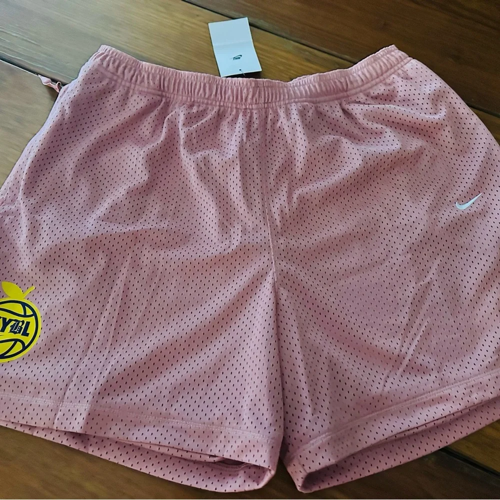 Nike Orange Mesh shorts with Yellow Logo - Picture 6 of 6